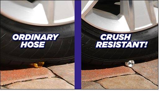 Ordinary hose & crush resistant Bionic Steel hose